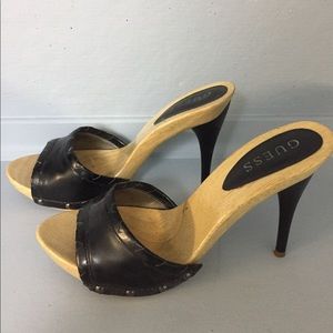 Guess high-heeled mules